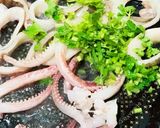 いかとパクチーの炒め物　作り方3写真