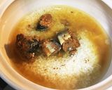 鯖缶とネギの土鍋炊き込みご飯作り方1写真
