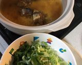鯖缶とネギの土鍋炊き込みご飯作り方2写真
