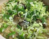鯖缶とネギの土鍋炊き込みご飯作り方4写真