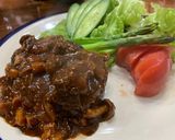 キノコたっぷりのハンバーグステーキ作り方11写真