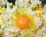 野菜mix&バジルのチーズかけチャーハン作り方3写真