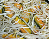 簡単♪カボチャともやしのめんつゆ炒め作り方1写真