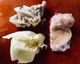 鶏皮とキャベツとしめじのお味噌汁作り方2写真