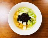 レンチン簡単！厚揚げ×ネギの時短スープ作り方3写真