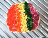 野菜が鮮やかレインボーピザ作り方3写真