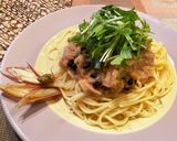なめ茸と納豆と大根おろしの和風冷製パスタ作り方5写真