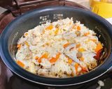 鶏モモの炊き込みご飯作り方5写真