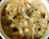 鶏皮とキャベツとしめじのお味噌汁作り方8写真