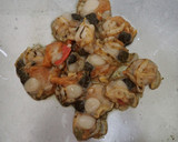 ホタテ稚貝と椎茸の卵炒め作り方2写真