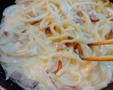 簡単！うどんdeカルボナーラ作り方5写真