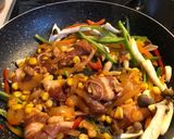 牛バラ肉と彩り野菜のガリバタライス作り方4写真