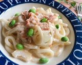 ＊鮭と枝豆のクリームうどん＊作り方5写真