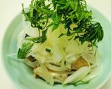 さば缶の玉ねぎと青じそのせ作り方6写真