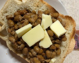 納豆と「ごはんですよ」のトースト作り方2写真
