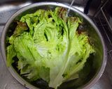 サニーレタス酢味噌もみ・熱々ジャコのせ作り方2写真