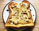 はちみつマーガリン＆納豆トースト作り方4写真