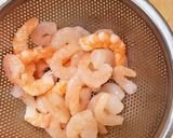 エビとほうれん草のアンチョビスパゲティー作り方3写真