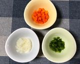 離乳食後期★野菜たっぷり卵チャーハン作り方1写真