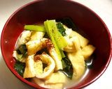 簡単味付け☆小松菜とお揚げのたいたん作り方3写真