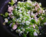 豚肉とねぎのねぎ塩ポン酢炒めレタス巻き作り方3写真