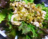 豚肉とねぎのねぎ塩ポン酢炒めレタス巻き作り方8写真