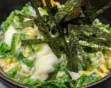 3ステップで超簡単!ミツバの麺つゆ卵丼作り方6写真