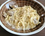 簡単シンプル⭐︎舞茸のクリームパスタ作り方5写真