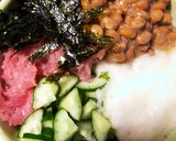 ネバネバ？ユッケ？丼作り方2写真