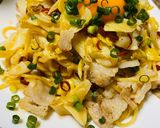 ゴマ油香る♪キャベツと豚バラ肉の油パスタ作り方8写真