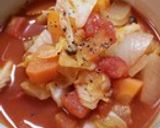 トマト缶とキャベツとしめじのスープ作り方7写真