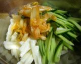 山芋★きゅうり★キムチのワサビ醬油和え作り方1写真