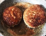 糖質制限♡フライパン1つでごちバーグ作り方4写真