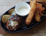ハンバーグ＆えびフライの鉄板プレート♪作り方7写真