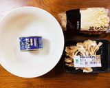 レンチンサバ缶で簡単！きのこの腸活スープ作り方1写真