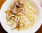 レンチンサバ缶で簡単！きのこの腸活スープ作り方5写真