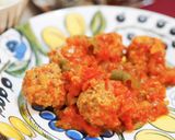 れんこん入り♪ミートボールのトマト煮込み作り方4写真