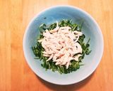 豆苗とササミのごま醤油和え作り方3写真
