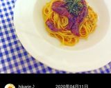 塩辛と卵のスパゲティ作り方24写真