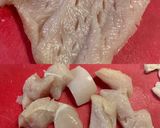 ＊胸肉のピリ辛親子丼＊作り方1写真