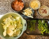 春キャベツとサーモンの焼きペペロンチーノ作り方1写真