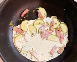 実山椒のクリームパスタ作り方6写真