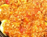 スキレットで！ナスとポテトのミートソース作り方4写真