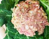 春キャベツとひき肉のチーズクリーム鍋作り方4写真
