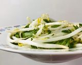 もやし 春菊 カニカマ　簡単レンジ蒸し作り方1写真