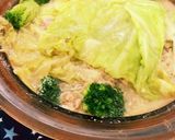 春キャベツとひき肉のチーズクリーム鍋作り方11写真