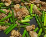 簡単豚バラ肉とニンニクの芽の炒め物作り方5写真