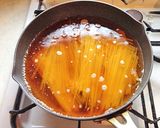 フライパンひとつで納豆えのきパスタランチ作り方1写真