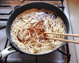 フライパンひとつで納豆えのきパスタランチ作り方2写真