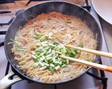 フライパンひとつで納豆えのきパスタランチ作り方3写真